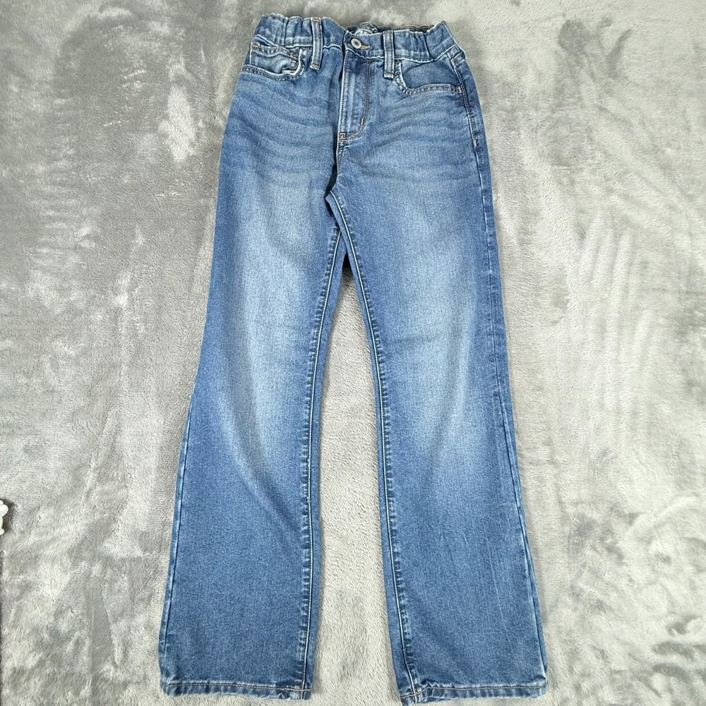 Old Navy Boy's Straight Built-In Tough Jeans with Flex & Adj Waist Size 12